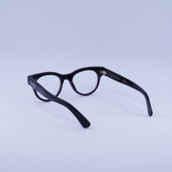 Gucci GG1792O 003 Eyeglasses Purple on Black 46mm Square Frame - Picture 8 of 9